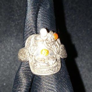 .999 Handcrafted Sterling Silver "Sapphire Saddle"